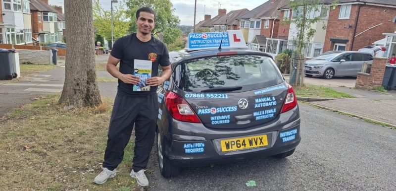 Dilshan celebrating his manual driving test pass
