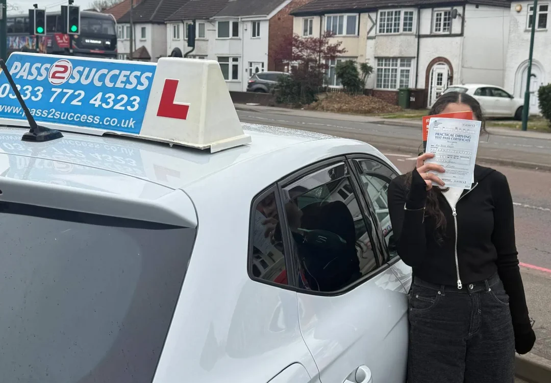 Maisa Celebrating her Manual Driving Test Pass