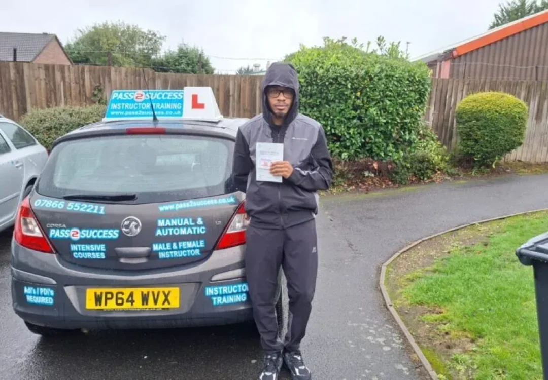 Reece Celebrating his Manual Driving Test