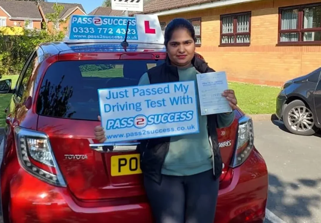 Karmjeet Kaur Celebrating her Driving Test Pass